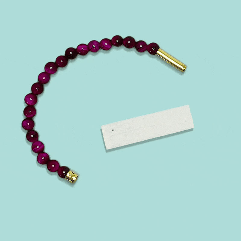 Put a written note or wish inside the secret compartment of the gemstone wish beads bracelet