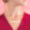 Womens GoalDigger gold cursive necklace 