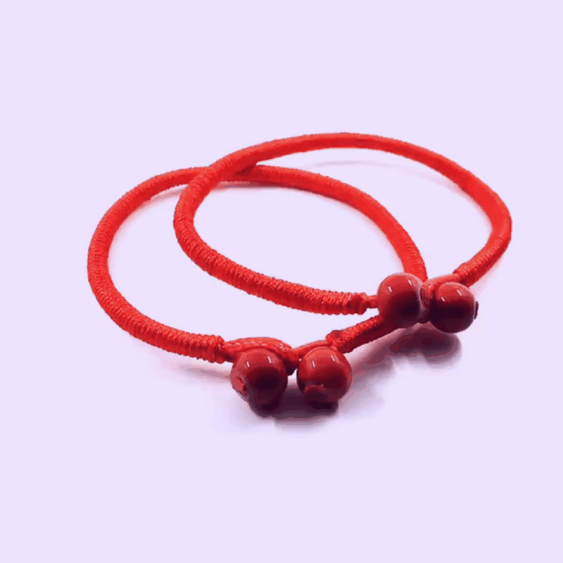 Two Red manifestation protection bracelets
