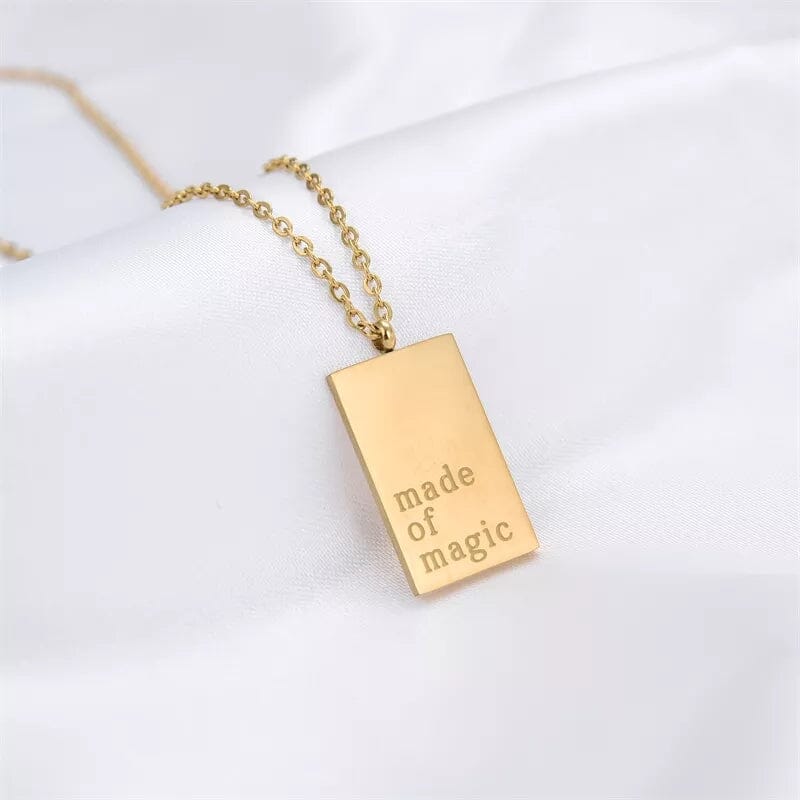 Womens gold magic charm necklace