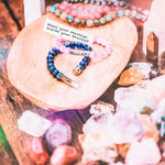 Natural healing gemstone bracelets that hold a hidden message on paper inside the bracelet clasp