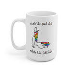 Funny yoga unicorn mug, INHALE THE GOOD SHIT EXHALE THE BULLSHIT